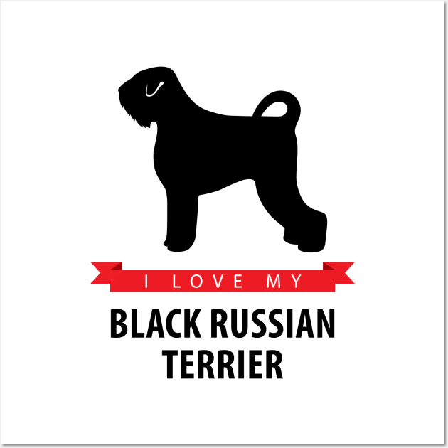 I Love My Black Russian Terrier Wall Art by millersye